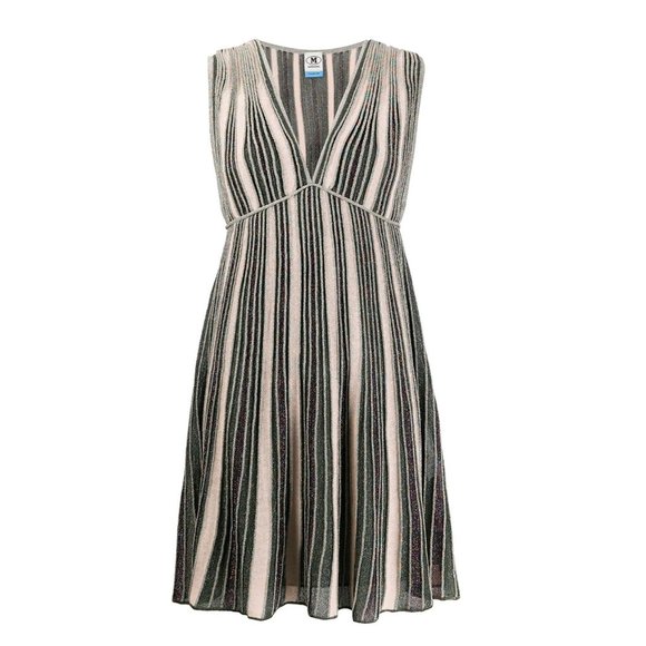 ✅ NWT M Missoni Collection Metallic Striped Dress Size 44 (IT) = US8 $650 NWT's - Picture 9 of 14